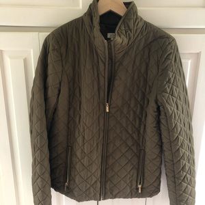 Jcrew Olive Quilted Jacket Size M